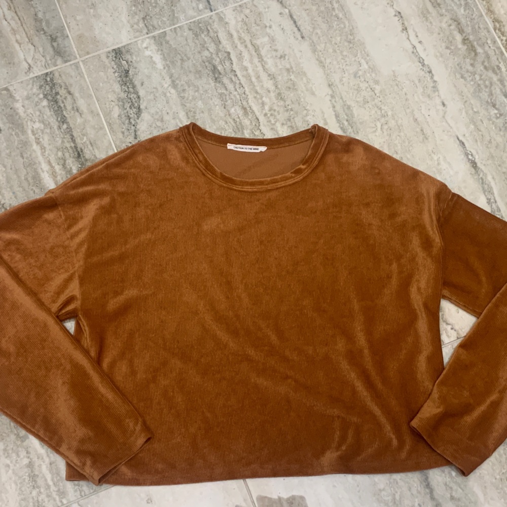 Corduroy cropped sweater